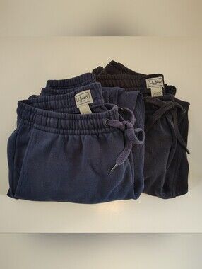 L.L. Bean Men’s Ribbed Knit Sweatpants Bundle (Set of 2) - Size M 32" Waist